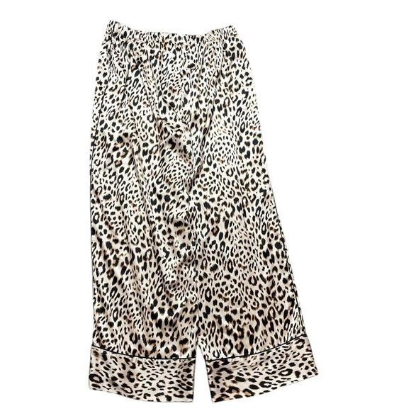 Victoria’s Secret Satin Leopard Animal Print Pants Size Large - Picture 3 of 5